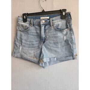 Women's 28" PacSun "the shortie" jean denim shorts medium wash roll cuff